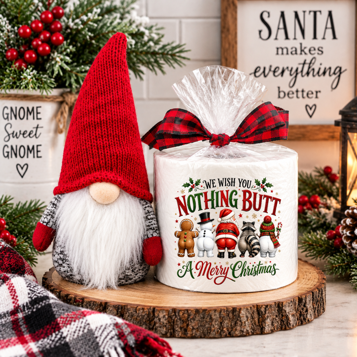 Funny Christmas Toilet Paper Roll – Adult Holiday Gag Gift & White Elephant Gift