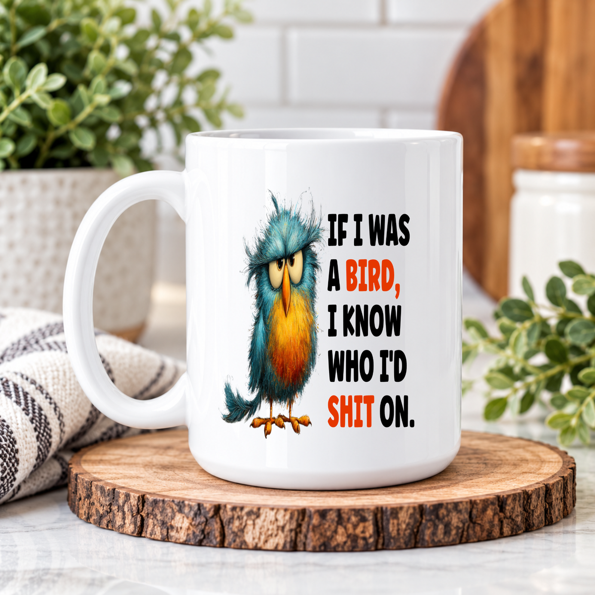 Funny Bird Coffee Mug – Sarcastic Adult Humor Coffee Cup, Funny Coworker Gift