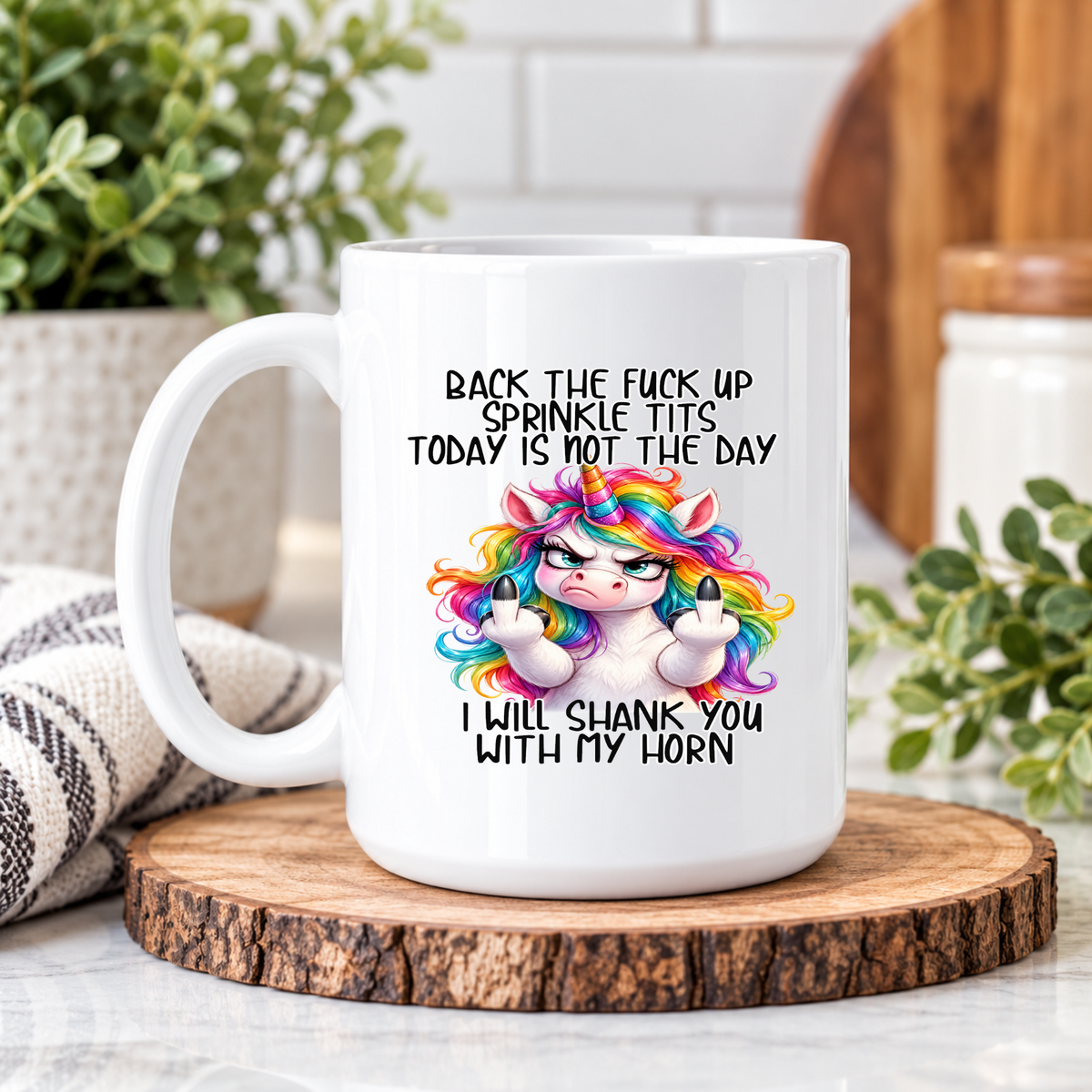 Funny Unicorn Coffee Mug – Sarcastic Rainbow Unicorn Mug, Rude Adult Humor Gift