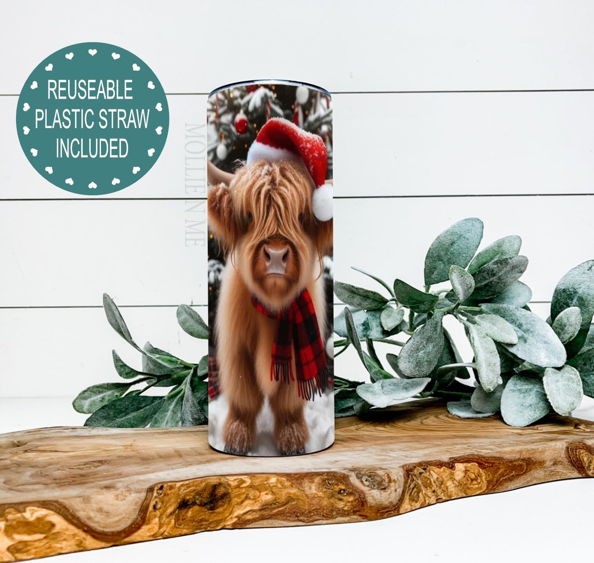 Highland Cow Christmas Tumbler
