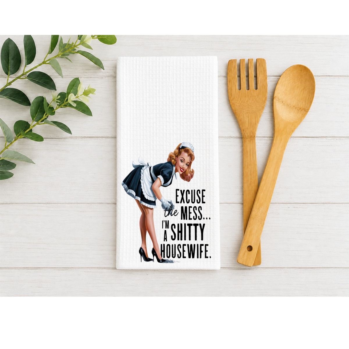 Funny Kitchen Towels | Retro Sarcastic Dish Towels | Humorous Kitchen Decor & Gifts