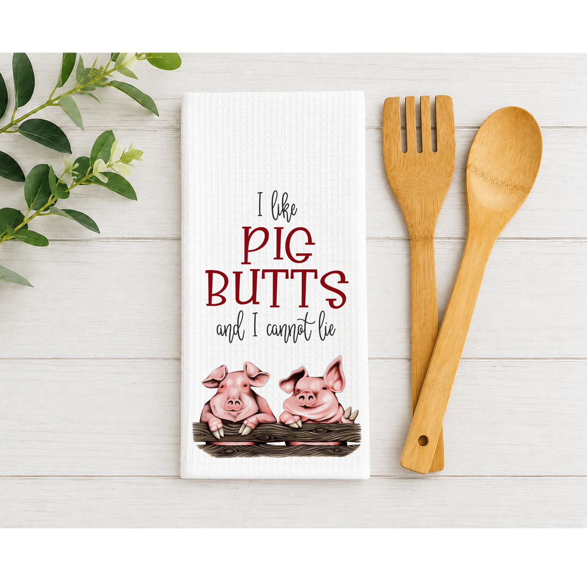 I Like Pig Butts And I Cannot Lie Decorative Waffle Towel