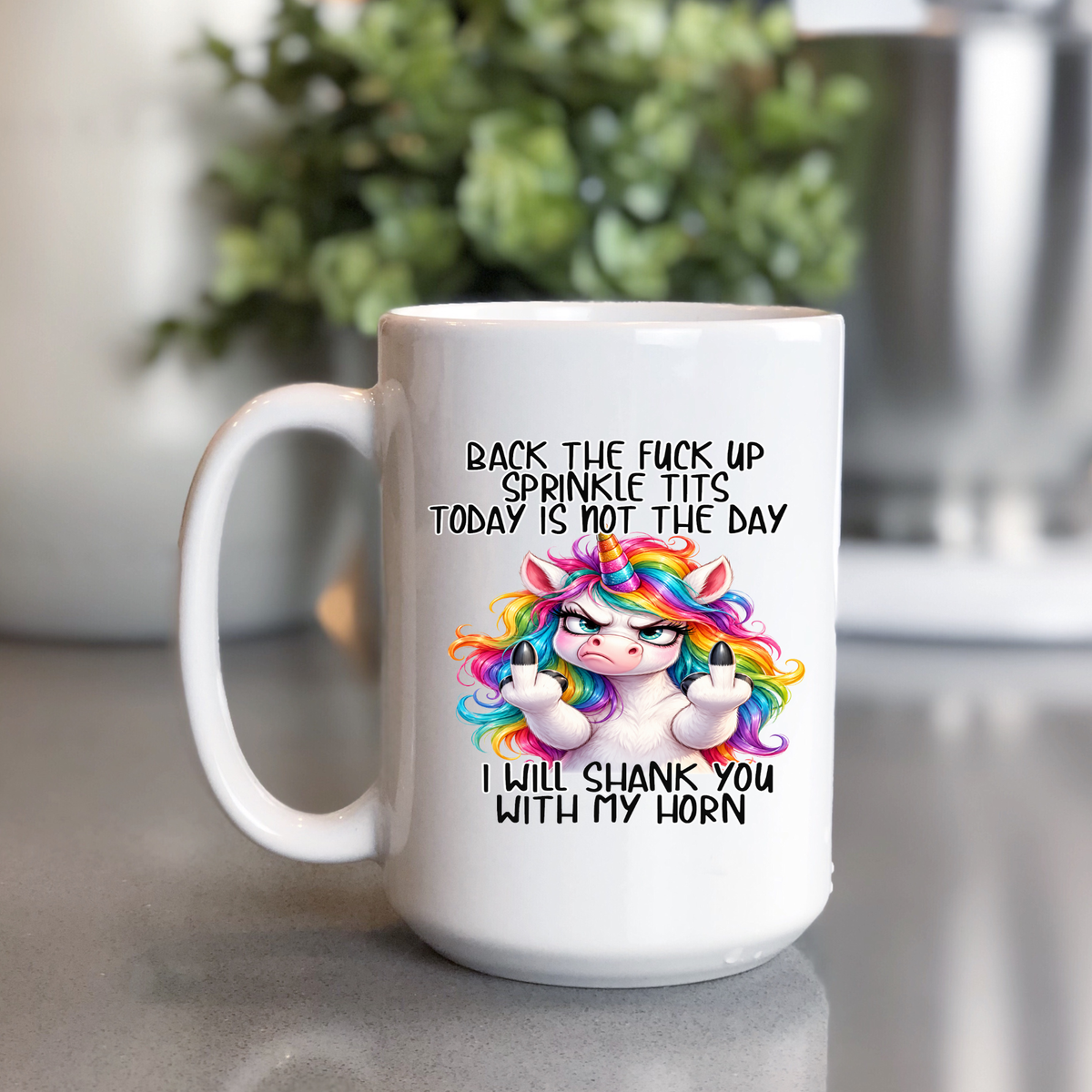 Funny Unicorn Coffee Mug – Sarcastic Rainbow Unicorn Mug, Rude Adult Humor Gift