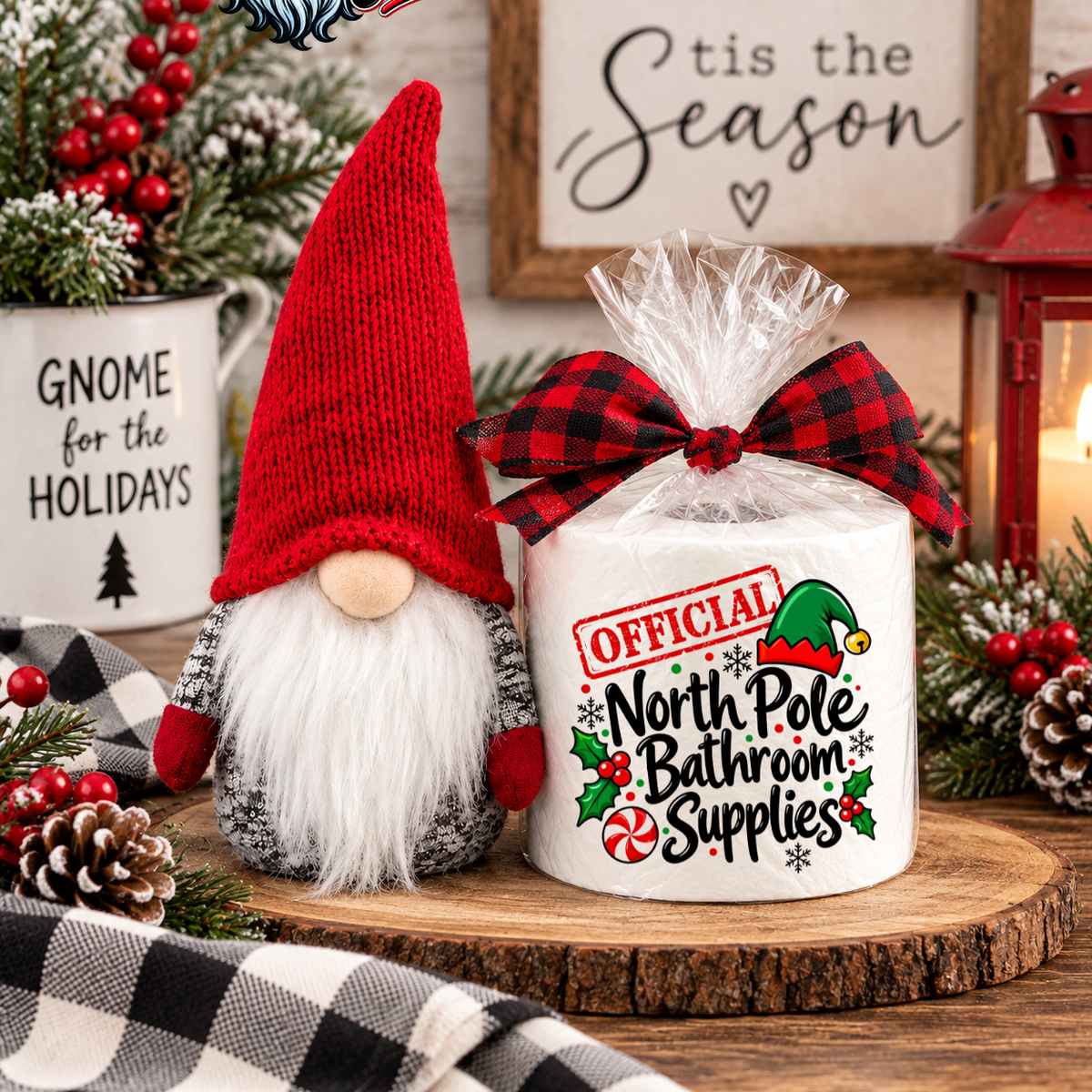 Funny Christmas Toilet Paper Roll – Holiday Bathroom Decor & Gag Gift
