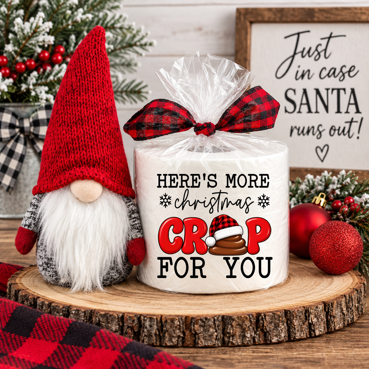 Funny Christmas Toilet Paper Rolls – Holiday Gag Gift & Stocking Stuffer