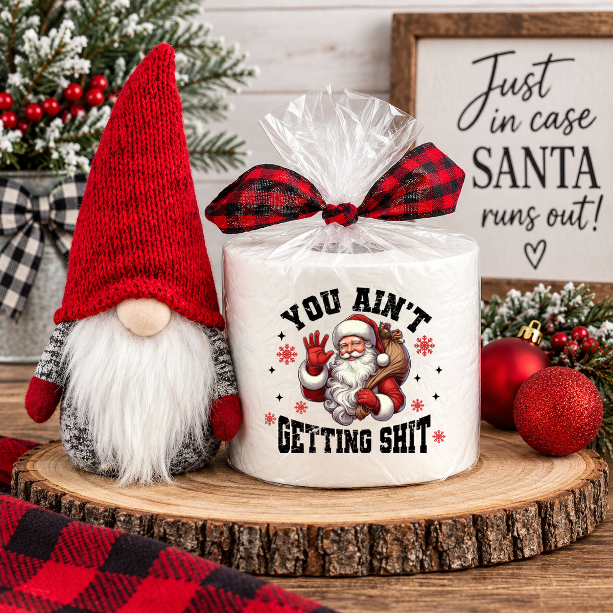 Funny Christmas Toilet Paper Roll – Adult Holiday Gag Gift & White Elephant Gift