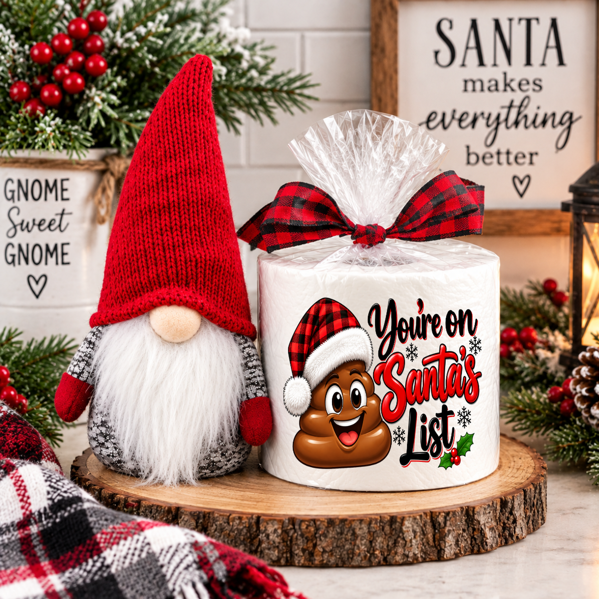 Funny Christmas Toilet Paper Rolls – Holiday Gag Gift & Stocking Stuffer