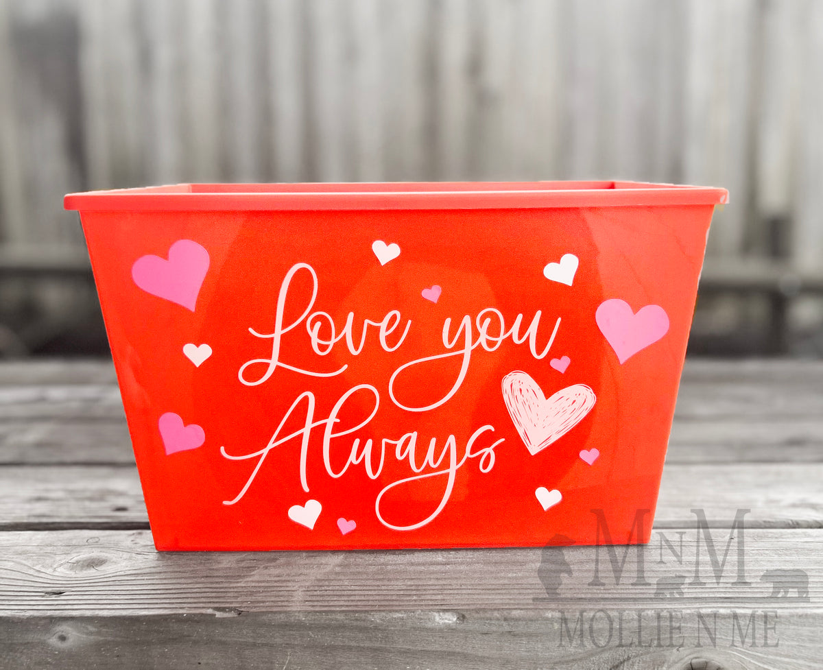 Personalized Valentine Popcorn Bucket | Custom Name Snack Tub | Reusable Party Container | Movie Night Gift | Kids Valentine Gift