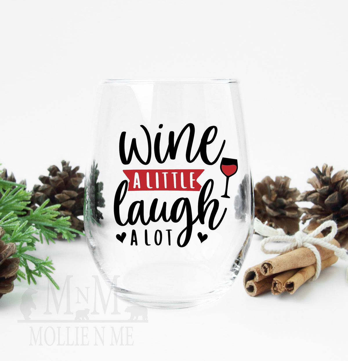 Wine A Little Laugh A Lot Stemless Wine Glass - 20 oz