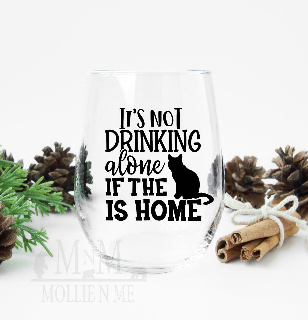 Funny Cat Wine Glass, Cat Lover Gift, Stemless Wine Glass, Gift for Cat Mom
