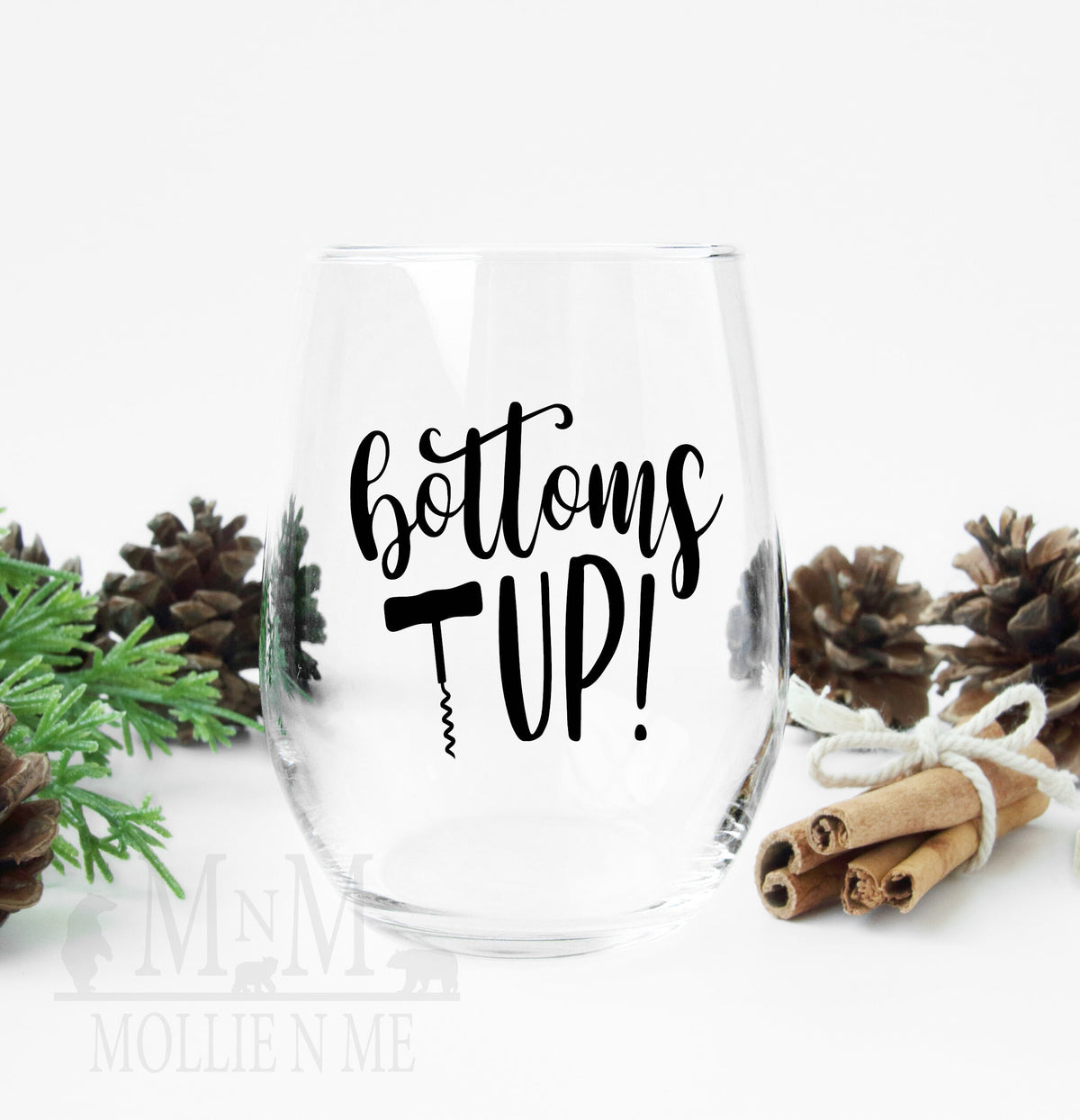Bottoms Up Stemless Wine Glass: Fun Gift for Wine Lovers