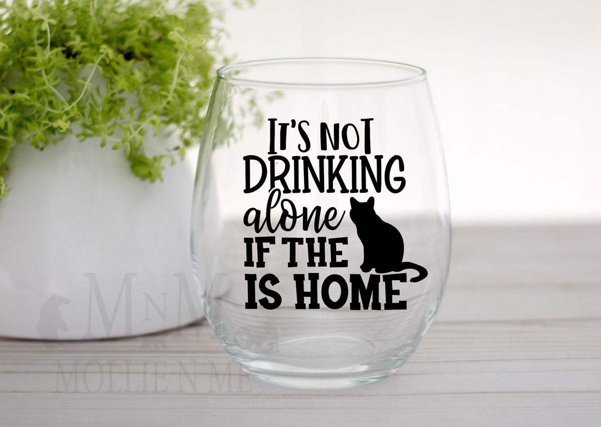 Funny Cat Wine Glass, Cat Lover Gift, Stemless Wine Glass, Gift for Cat Mom