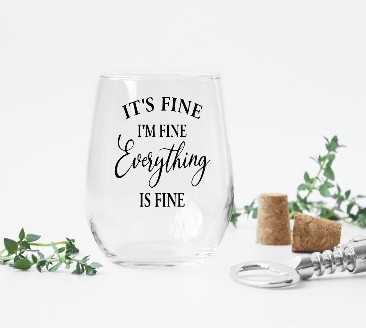 It's Fine Stemless Wine Glass