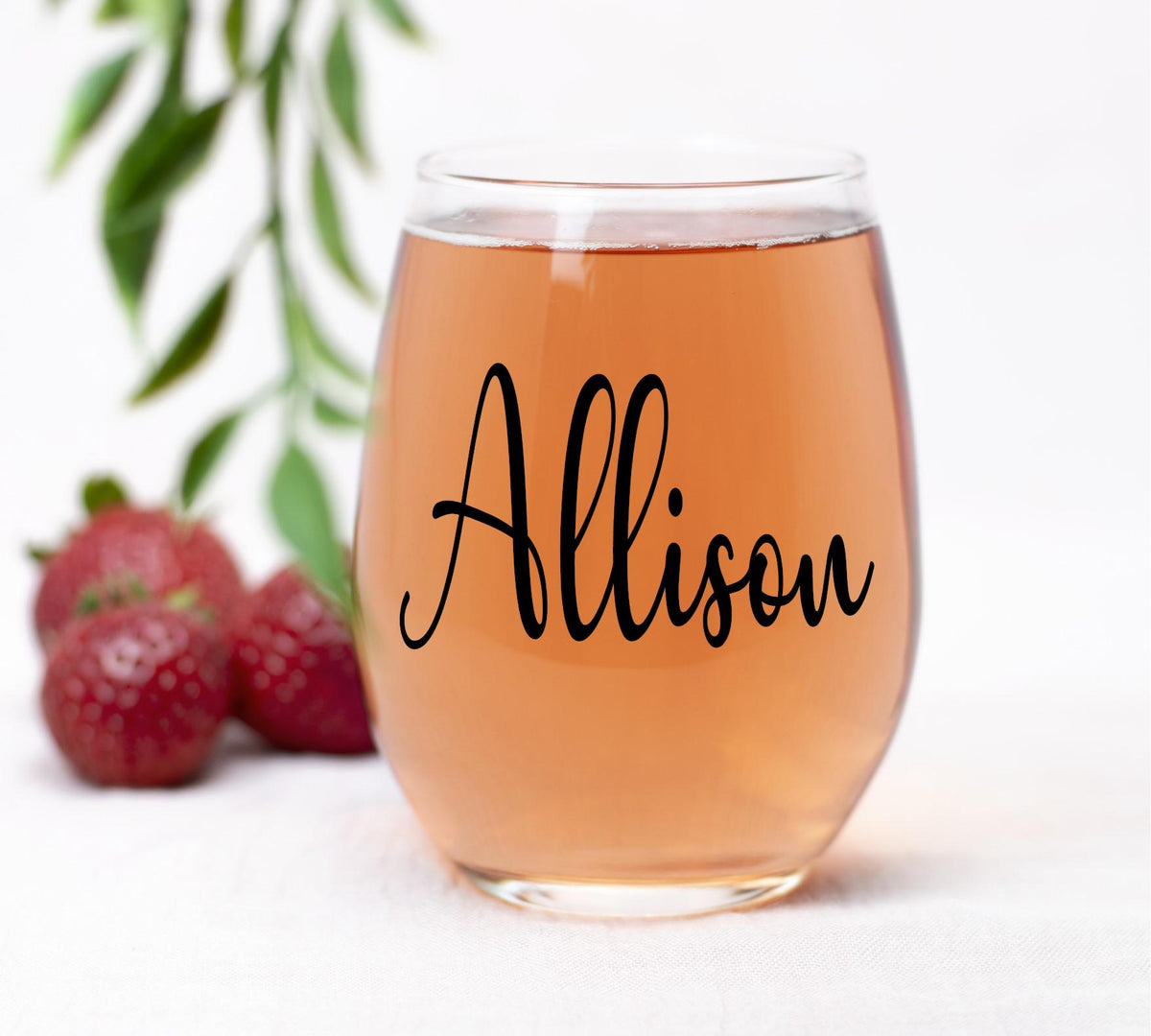 Birthday Girl Stemless Wine Glass, Personalized Celebration Gift
