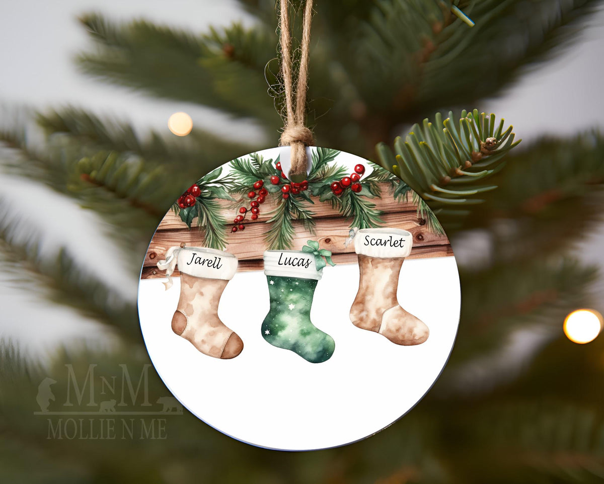 Personalized Family Christmas Ornament | Custom Stocking Keepsake