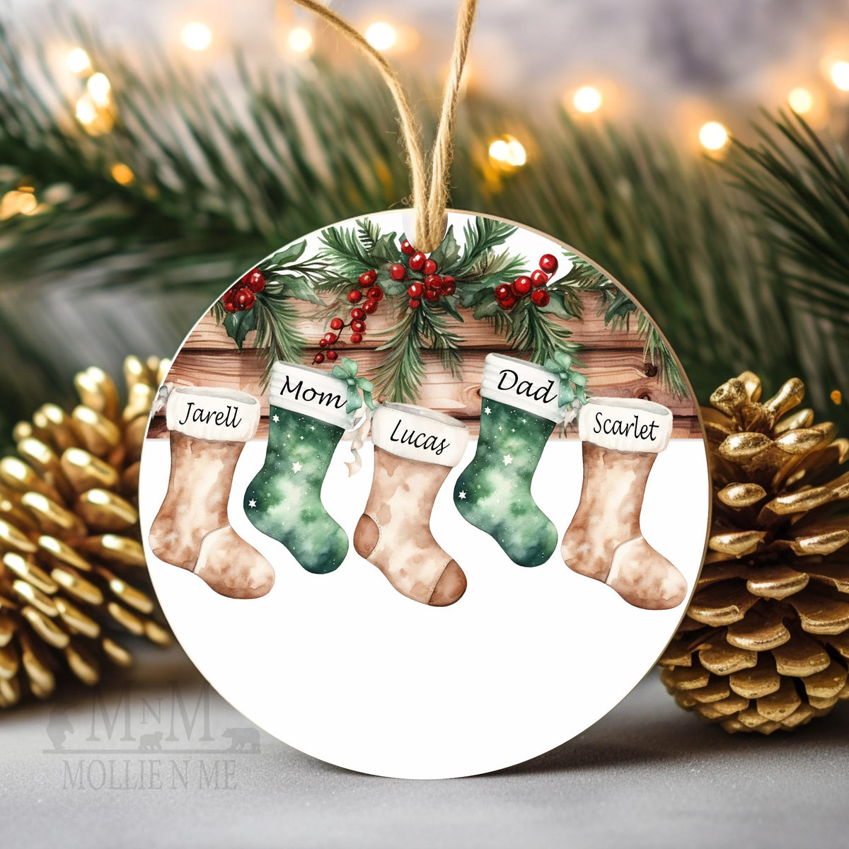 Personalized Family Christmas Ornament | Custom Stocking Keepsake