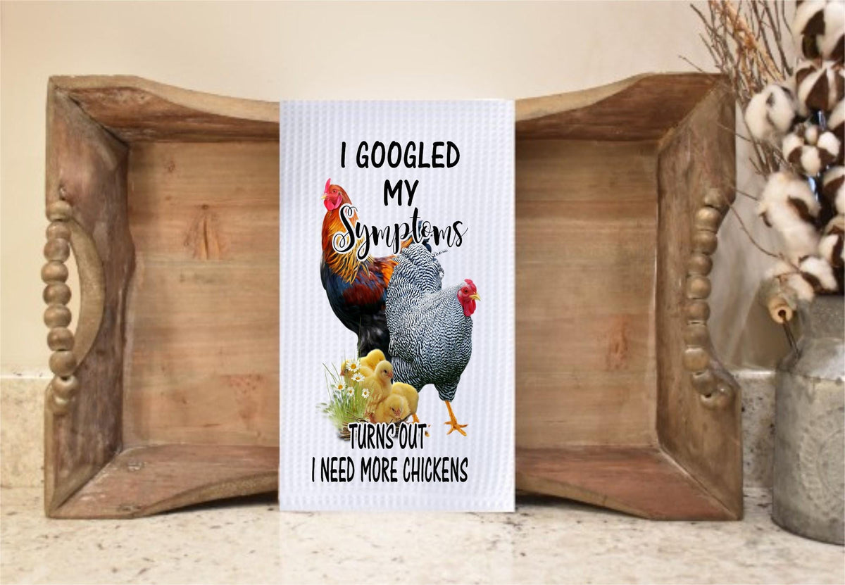 I Need More Chickens Waffle Towel: Chicken Lover Kitchen Decor
