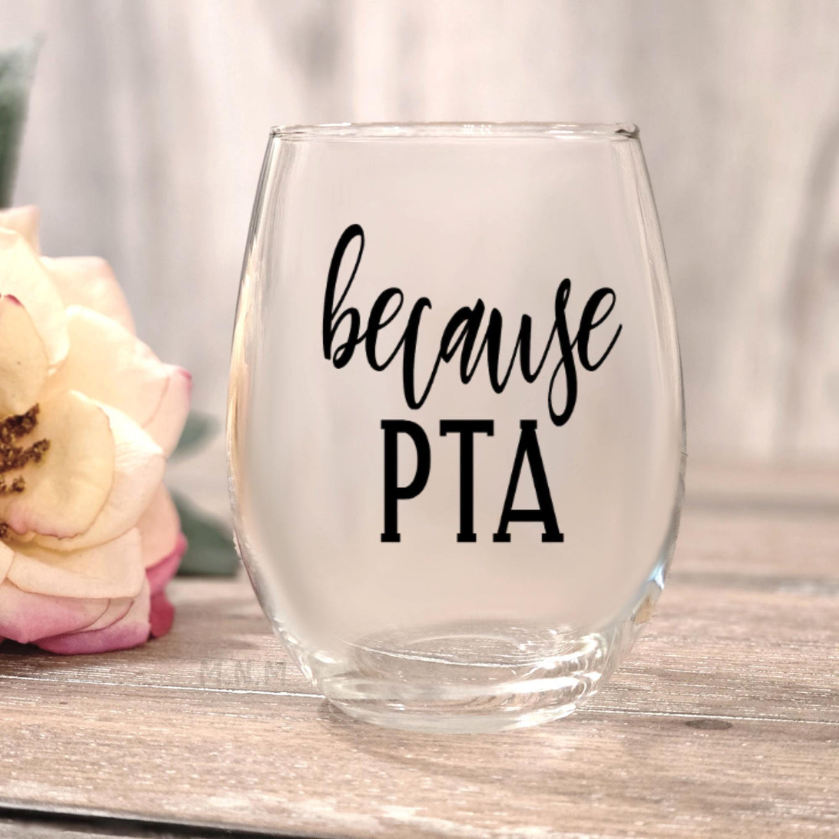 Personalized PTA Wine Glass