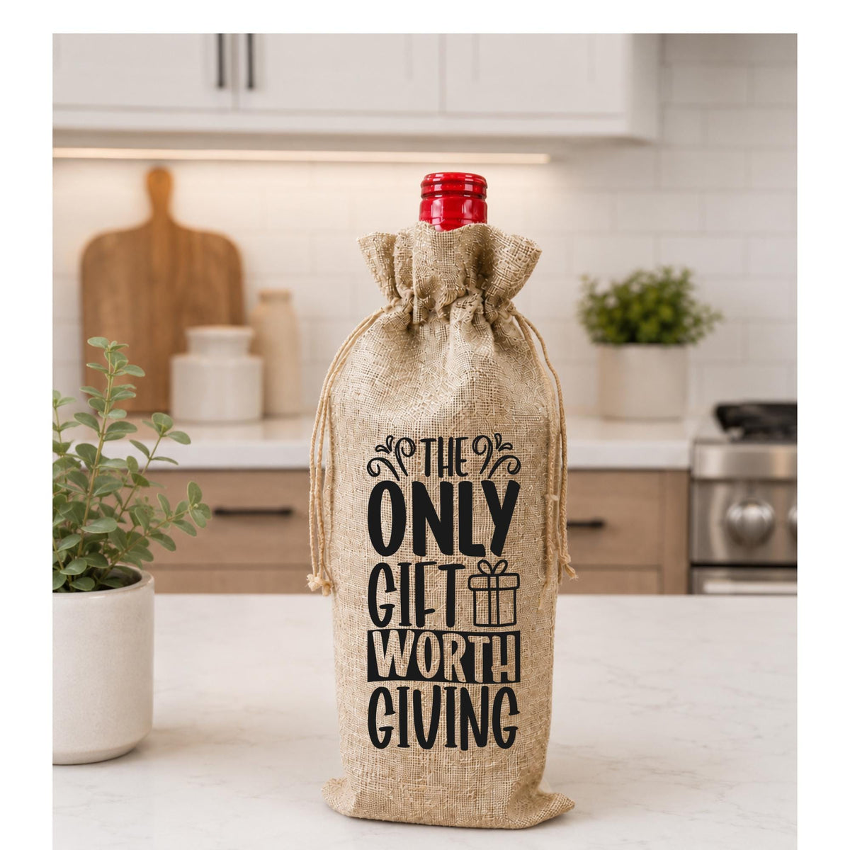 Funny Wine Bottle Gift Bags – Reusable Drawstring Wine Bags for Birthday Gifts