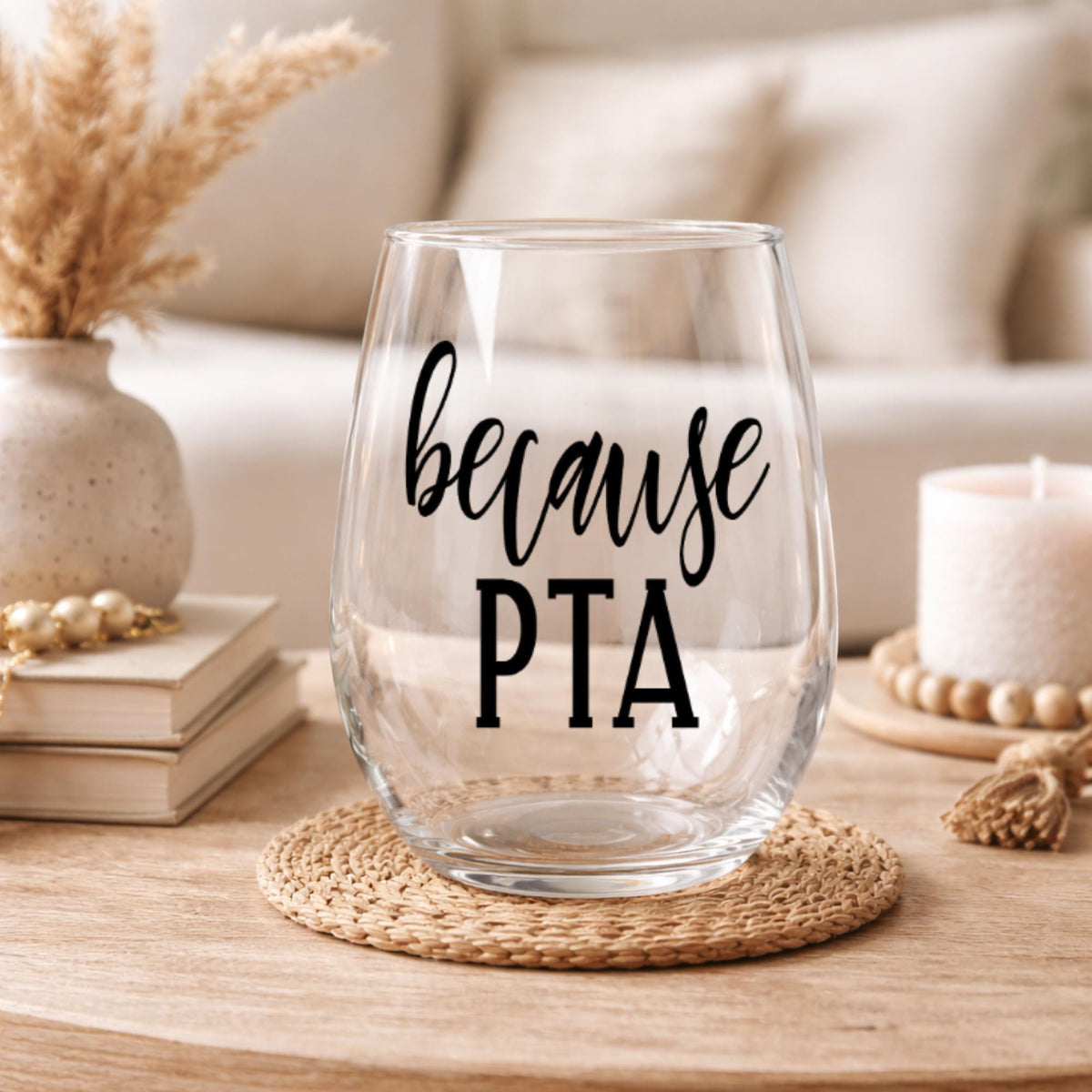 Personalized PTA Wine Glass