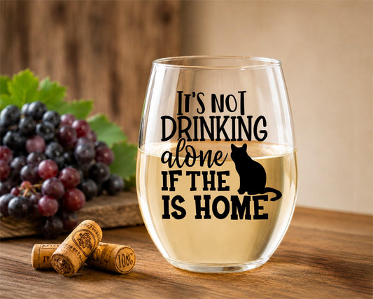 Funny Cat Wine Glass, Cat Lover Gift, Stemless Wine Glass, Gift for Cat Mom
