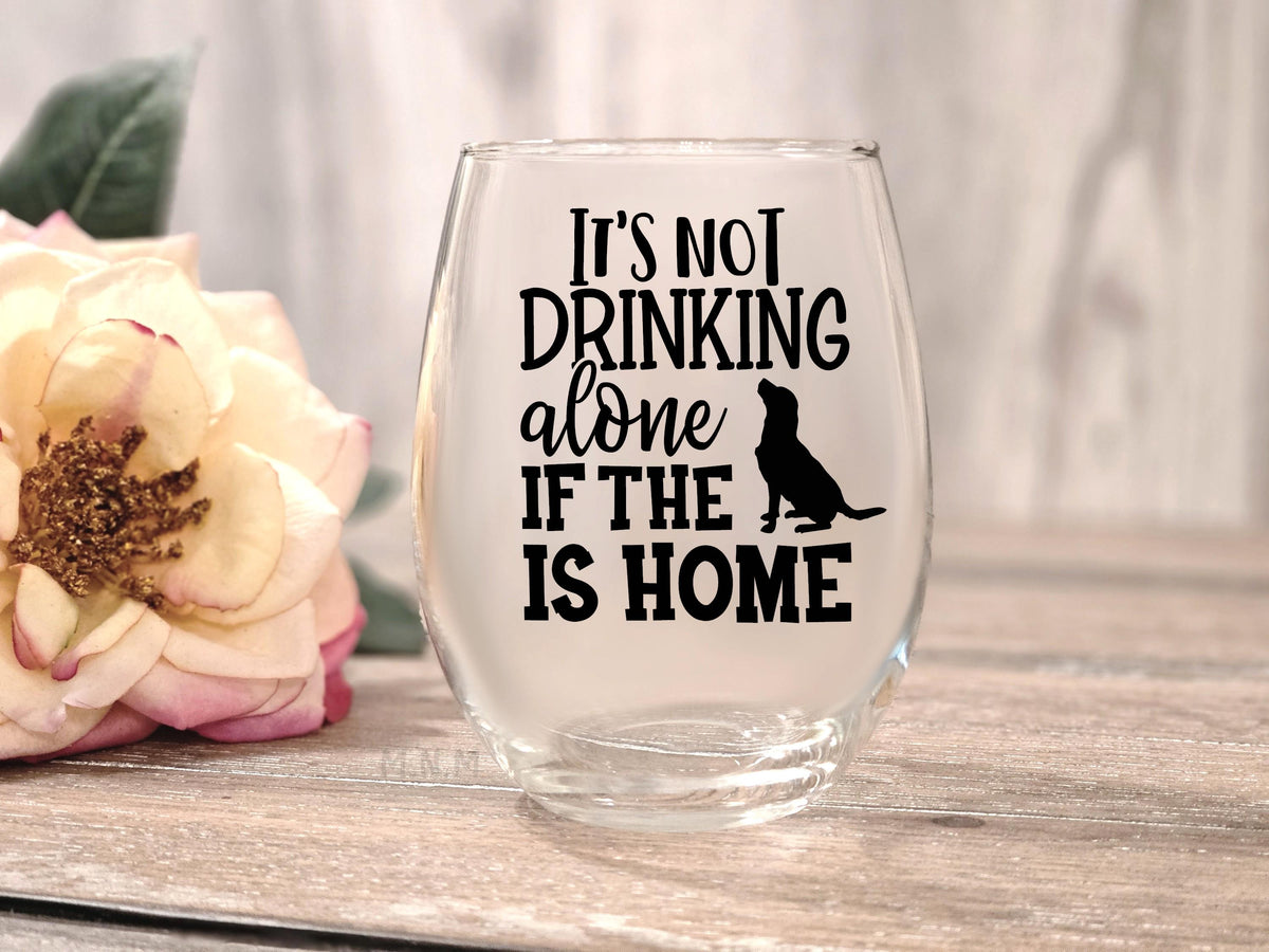 Dog Mom Stemless Wine Glass: Funny Wine Lover Gift
