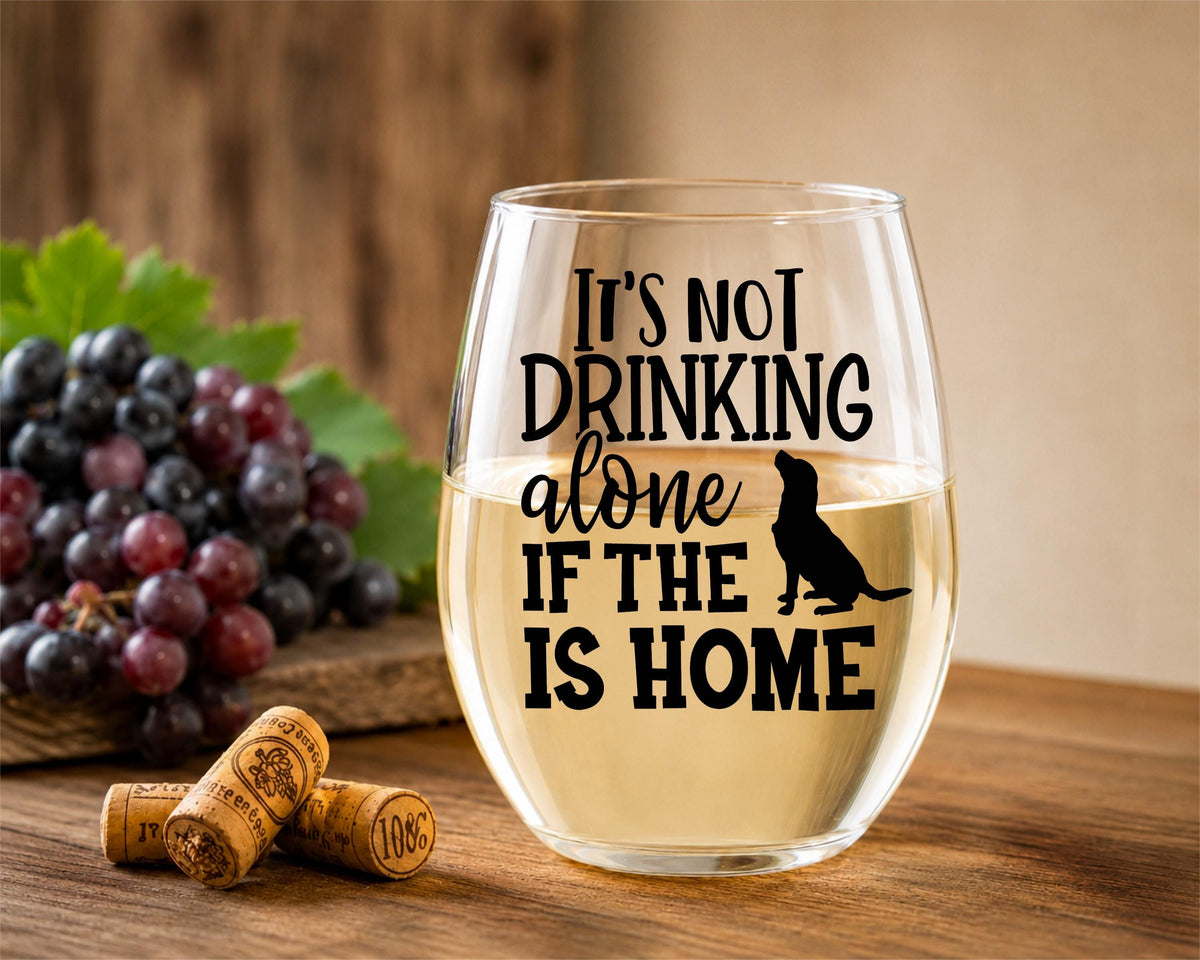 Dog Mom Stemless Wine Glass: Funny Wine Lover Gift