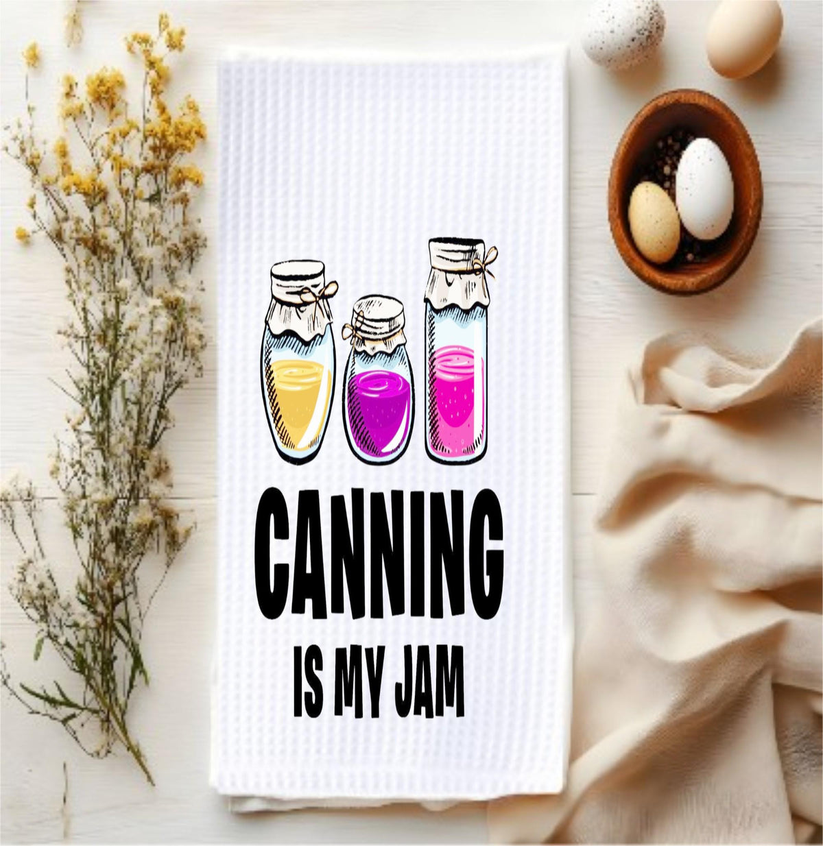 Canning Season Waffle Towel