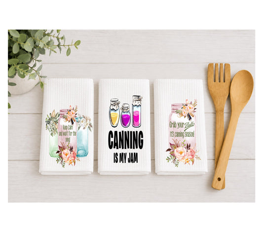 Canning Season Waffle Towel