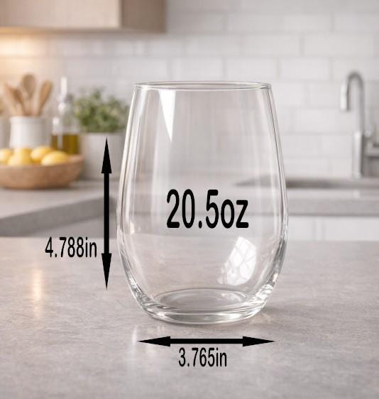 Good Friends Wine Glass, Stemless 20oz, Friend Gift
