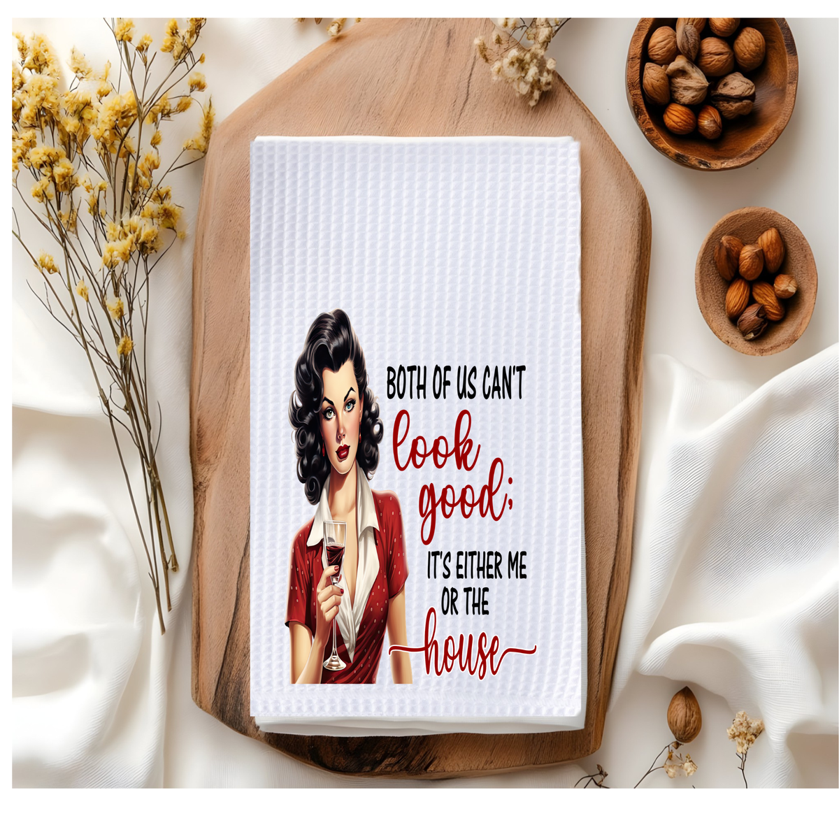 Funny Kitchen Towels | Retro Sarcastic Dish Towels | Humorous Kitchen Decor & Gifts