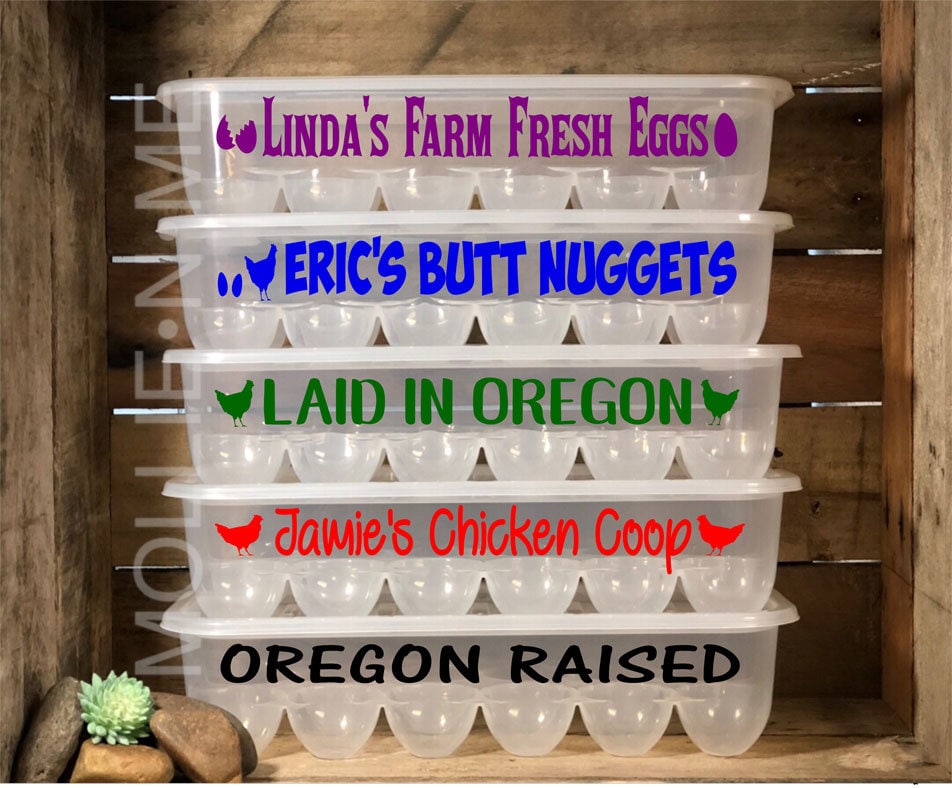 Linda's Farm Fresh Eggs Personalized Egg Container