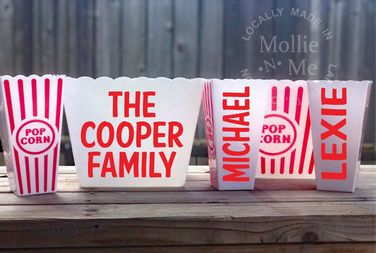 Personalized Popcorn Bucket - Family Fun Night