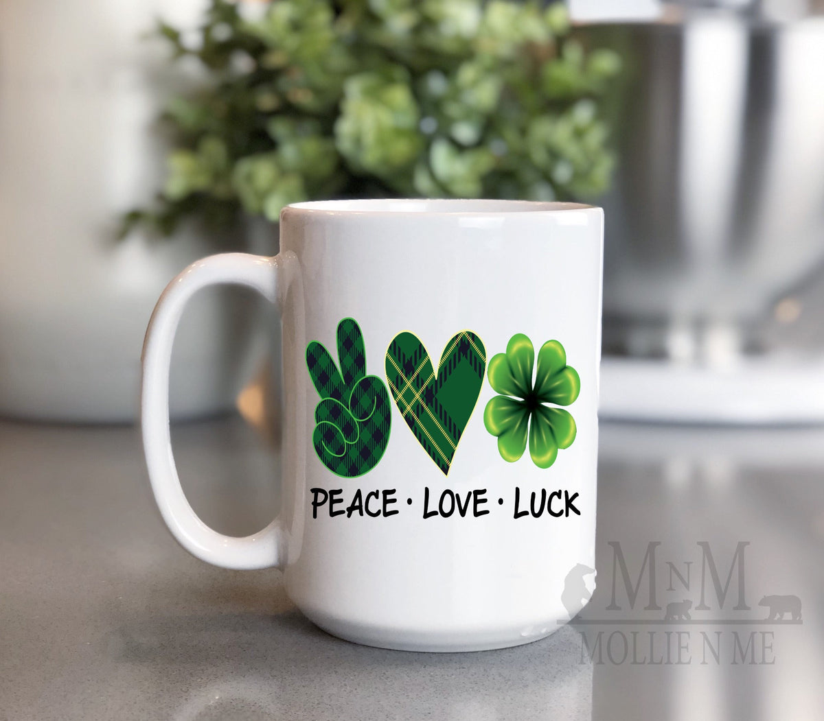 Peace Love Luck 15oz. Mug